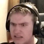 Angry Guy with Headphones template