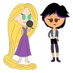 Rapunzel and GoGo Tomago