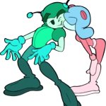 Celeste kissing Quasar