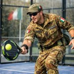 soldier play padel