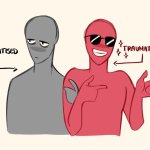 Traumatized happy traumatized sad