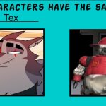 Both of these characters are named Tex | Tex | image tagged in these characters have the same name,same name,helluva boss,thx,thx logo | made w/ Imgflip meme maker
