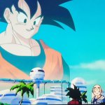 goku looking from the sky