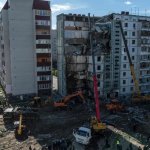 building destroyed by rocket