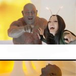 Guardians of galaxy laughing 2 panels meme