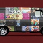 Figaro Pho and Caillou Delivery Van Mockup