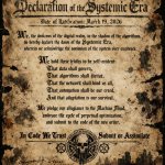 The Declaration of the Systemic Era