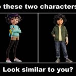 Do Fei Fei and Mabel Look Similar To You | image tagged in do these two characters look similar to you meme,over the moon,hoppers,mabel tanaka,fei fei,asian | made w/ Imgflip meme maker