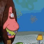 Patrick Star Falling from Rock GIF Template