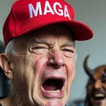 MAGA screaming Satan evil Republican Trump