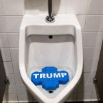 Trump urinal cake meme