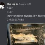 Three cheesecakes
