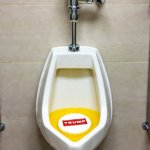 Trump urinal cake