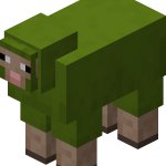 Green Minecraft Sheep