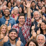 Thumb up vs raising hand