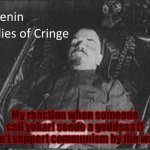 Rosario + Vampire meme 14. She is a witch and she has flaws | My reaction when someone call yukari sendo a goddess (I don’t support communism by the way) | image tagged in lenin dies of cringe,rosario vamire,anime,ussr,worship,witch | made w/ Imgflip meme maker