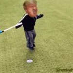 Trump cheats at golf child tantrum GIF Template
