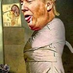 Trump jacket drool senile dementia crazy nuts insane GIF Template