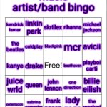 music artist/band bingo meme
