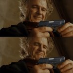 Bilbo with gun