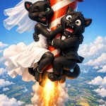 Anthro panthers literally having a blast meme