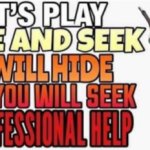 LET'S PLAY HIDE AND SEEK. I HIDE AND YOU PREFFESIONAL HELP