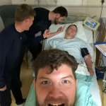 Flipping off hospital bed