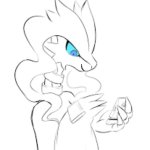 reshiram looking at phone smirking