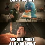 Don't cry little monster (2 panels edition) | Don't worry; We got more AI if you want | image tagged in don't cry little monster 2 panels edition | made w/ Imgflip meme maker