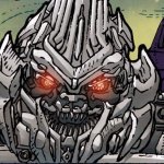 Megatron transformers smile creepy evil DOTM comic