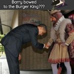Barry Bows to Burger King