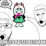hai | whats the big deal about me? look its ralsei deltarune | image tagged in soyjak pointing,ralsei,deltarune,soyjak | made w/ Imgflip meme maker