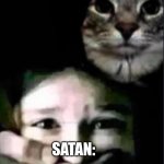 "I don't think what you're doing is alright with me" | Chuck Norris:; satan: | image tagged in cat kidnapping child,chuck norris,i'm not religious | made w/ Imgflip meme maker