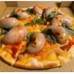 Turkey testicle pizza