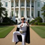 Donald Trump as Elvis at White House