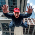 MAGA MAGAt flying off a building Jump pushed