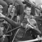 Dab arms gesture by british soldier