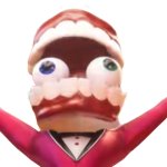 Caine doing the Elmo Pose