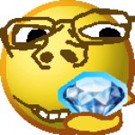 Soyjak holding diamond emoji