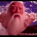 wizard flying through air levitating music GIF Template