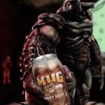 doom guy mug root beer