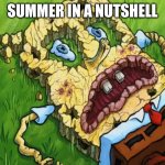 Auugh... Auuugh.... Water... I need water man... | Summer in a nutshell | image tagged in spongebob dry | made w/ Imgflip meme maker