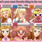 THE THIRD & THE LAST ONE ?????? | What’s your most favorite thing in the world? I really LOOOOVE anime action figures! my favorite ones are from My Hero Academia! Heh… i like nice flowers. HAH, DUMMY! YOU KNOW I LOOOOVE EATIN’ MCDONALD’S AND WATCHING DONALDDUCC! i don’t know… maybe… idk if i should say this… maybe cookies…; AHHH THE MICROWAVES!!! i don’t have a favorite thing. | image tagged in zelda's response | made w/ Imgflip meme maker