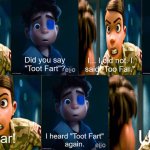 Elio Solis Says Toot Fart to Olga Solis