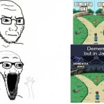 Dementia vs Dementia in japan | image tagged in place japan template,japan,dementia,manga | made w/ Imgflip meme maker