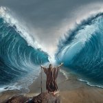 Noah Spliting the Seas