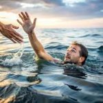 Man Reaching To Help Another Man