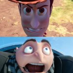 Woody Confronting Gru