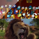 Cartoon Characters Laughs At Samson Put in stuck A Benny's Nose | image tagged in who laughs at samson put in stuck a benny's nose,deviantart,disney,youtube,deviantart week | made w/ Imgflip meme maker