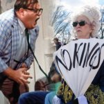 Chris Farley and no Kings protester